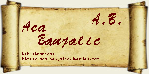 Aca Banjalić vizit kartica
